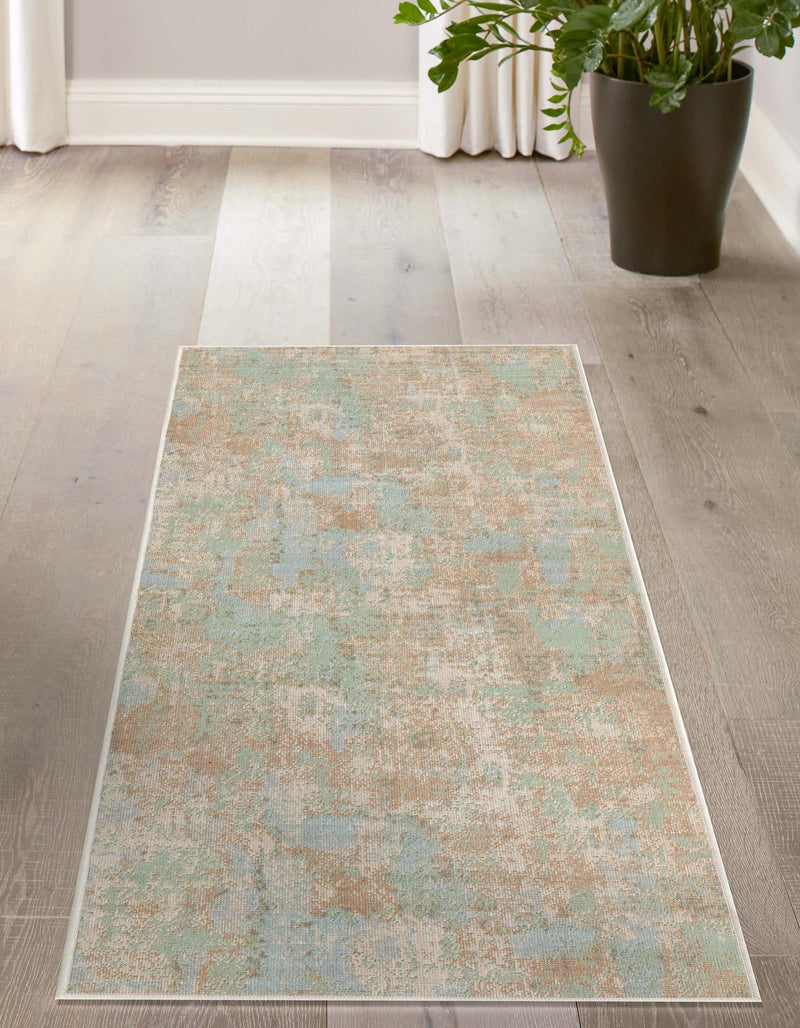 Lagoon Oasis Collection Area Rug -  Seagrass Runner Teal  lifestyle 37