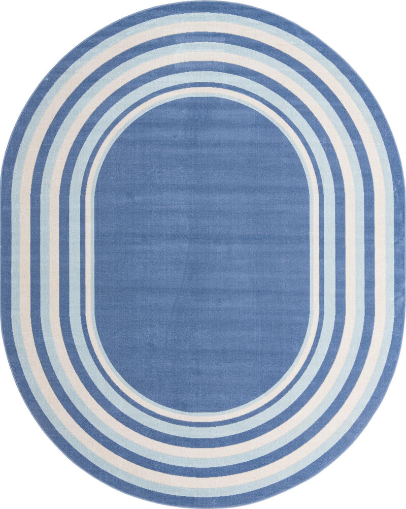 Lagoon Oasis Collection Area Rug -  Harbor Oval Blue  lifestyle 40