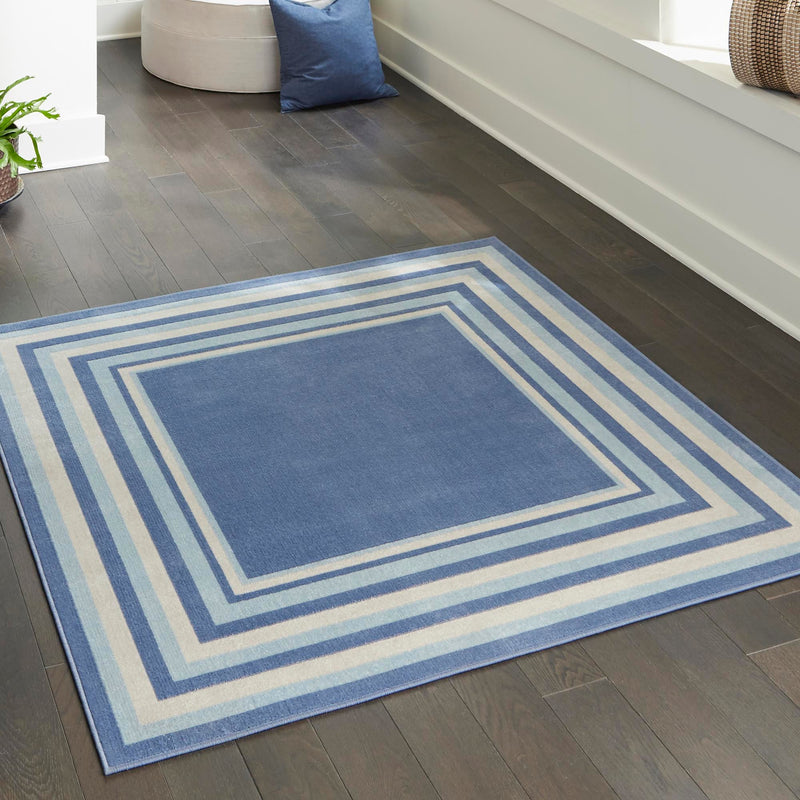 Lagoon Oasis Collection Area Rug -  Harbor Square Blue  lifestyle 73