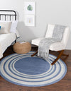 Lagoon Oasis Collection Area Rug -  Harbor Round Blue  lifestyle 39