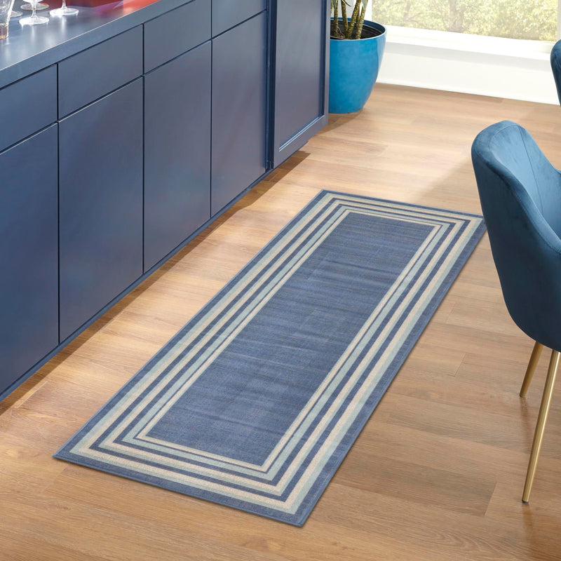 Lagoon Oasis Collection Area Rug -  Harbor Runner Blue  lifestyle 125