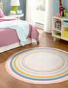 Lagoon Oasis Collection Area Rug -  Harbor Round Multi  lifestyle 44