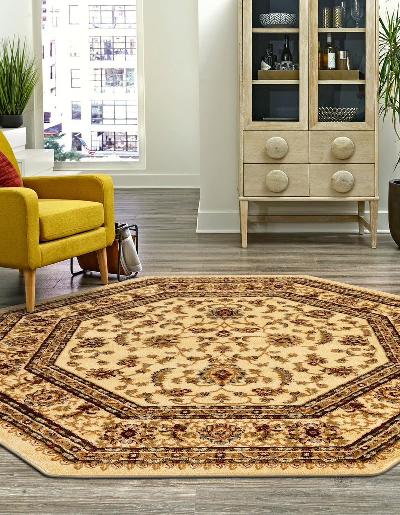 Jaipur Elegance Collection Area Rug -  Nahargarh (Cream) Octagon Cream  lifestyle 33