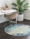 Atlantis Oasis Collection Area Rug -  Seabreeze Round Blue  lifestyle 13