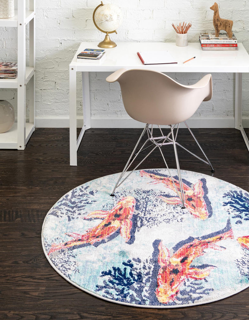 Atlantis Oasis Collection Area Rug -  Marina Round Multi  lifestyle 11