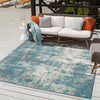 Seaside Haven Rugs Collection Area Rug -  Schooner Square Blue  lifestyle 55