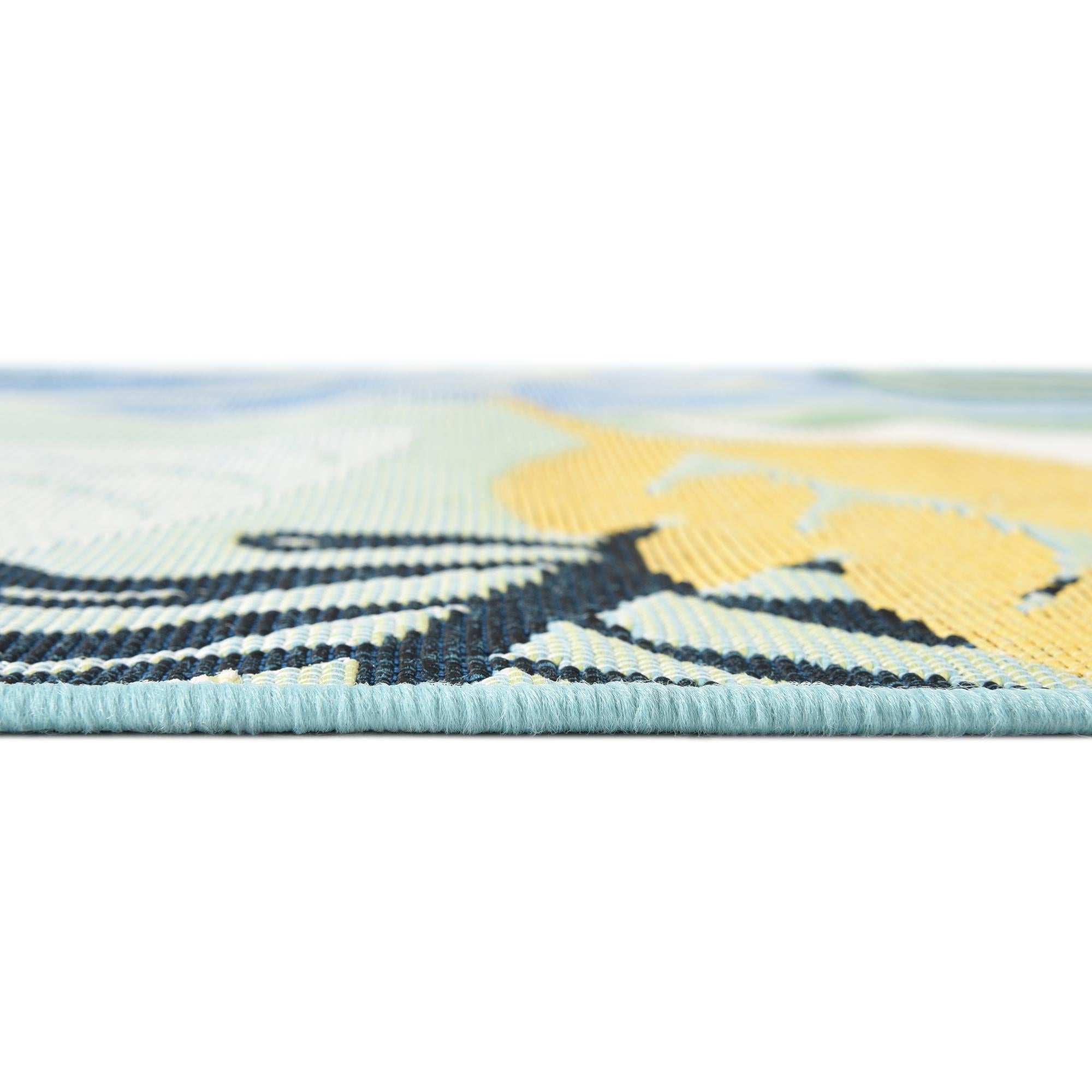 Seaside Blooms Collection Area Rug -  Sunkiss