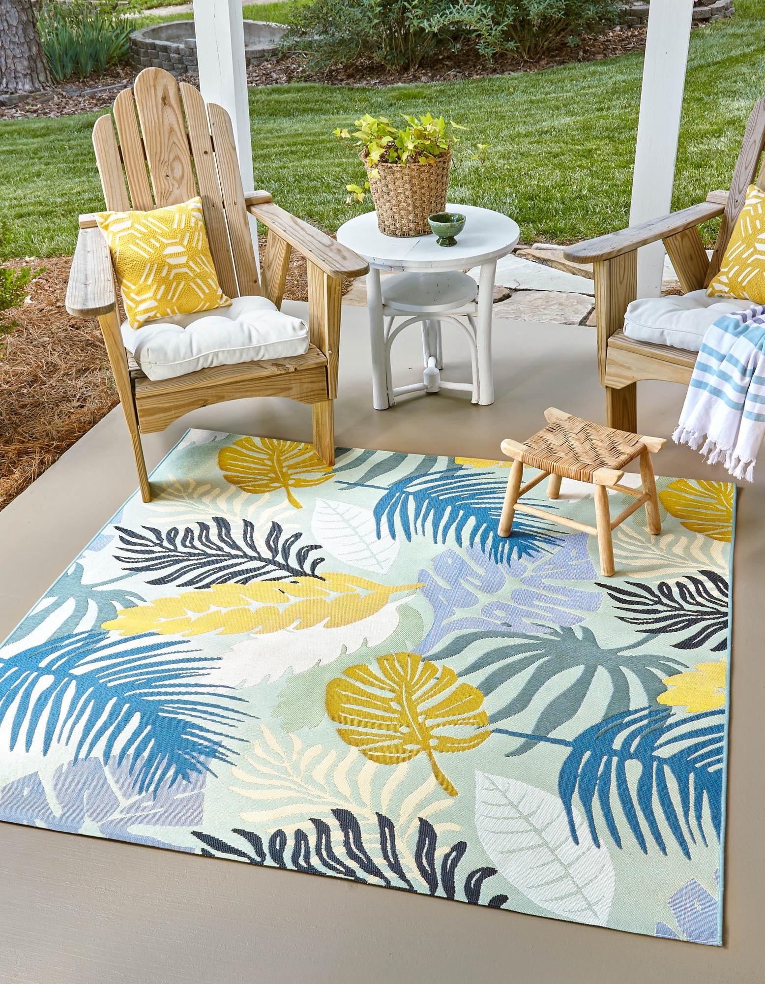 Seaside Blooms Collection Area Rug -  Sunkiss