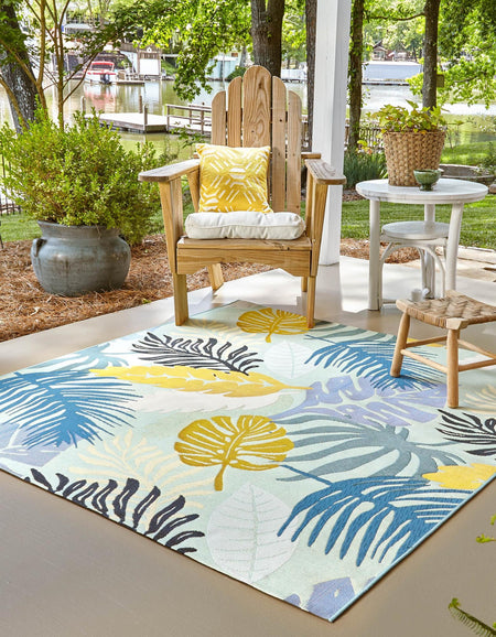 Seaside Blooms Collection Area Rug -  Sunkiss