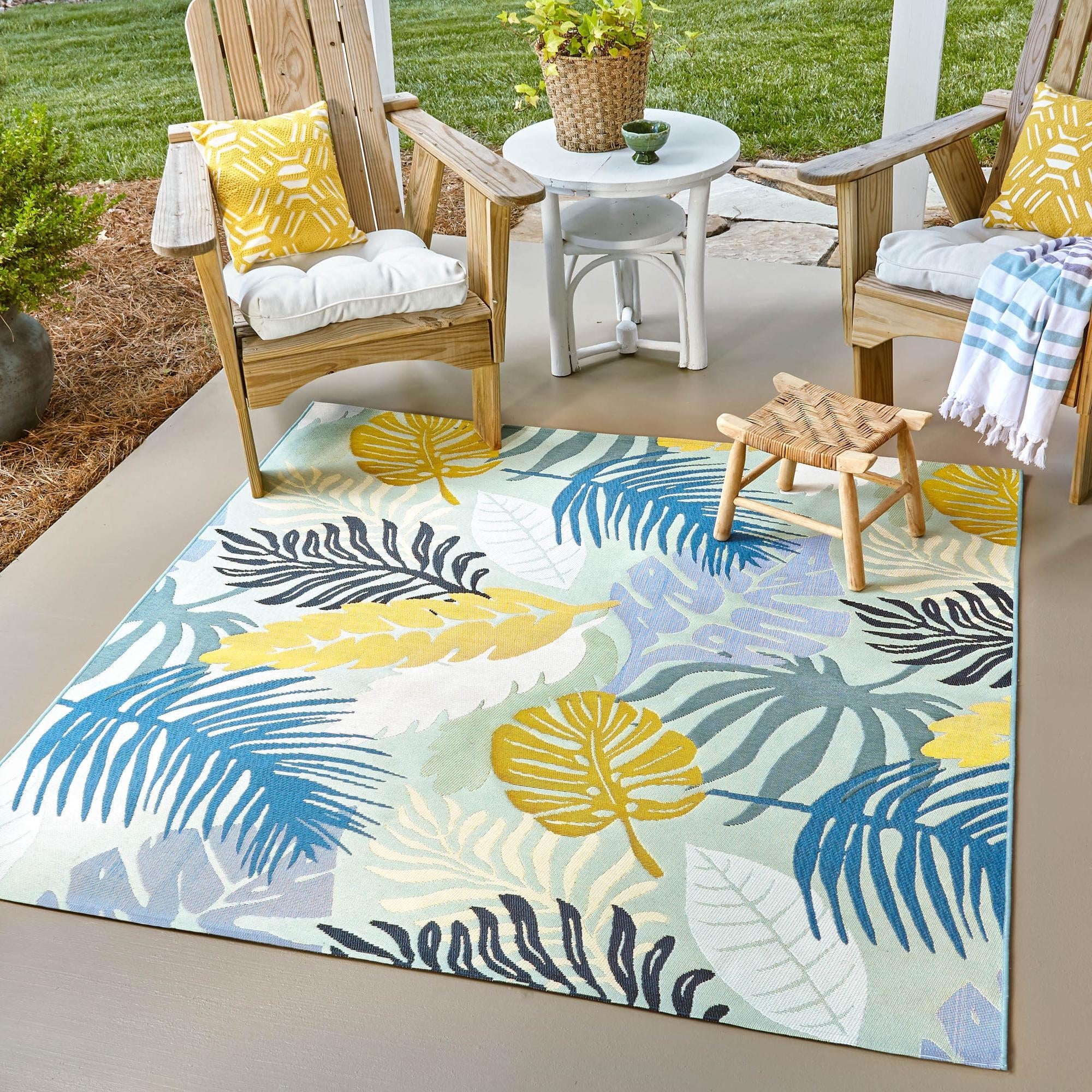 Seaside Blooms Collection Area Rug -  Sunkiss