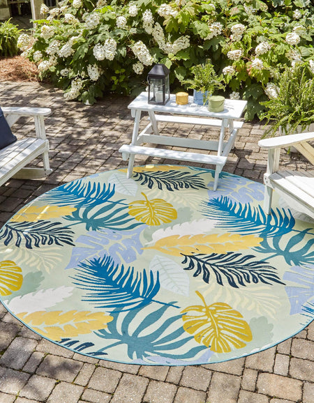 Seaside Blooms Collection Area Rug -  Sunkiss