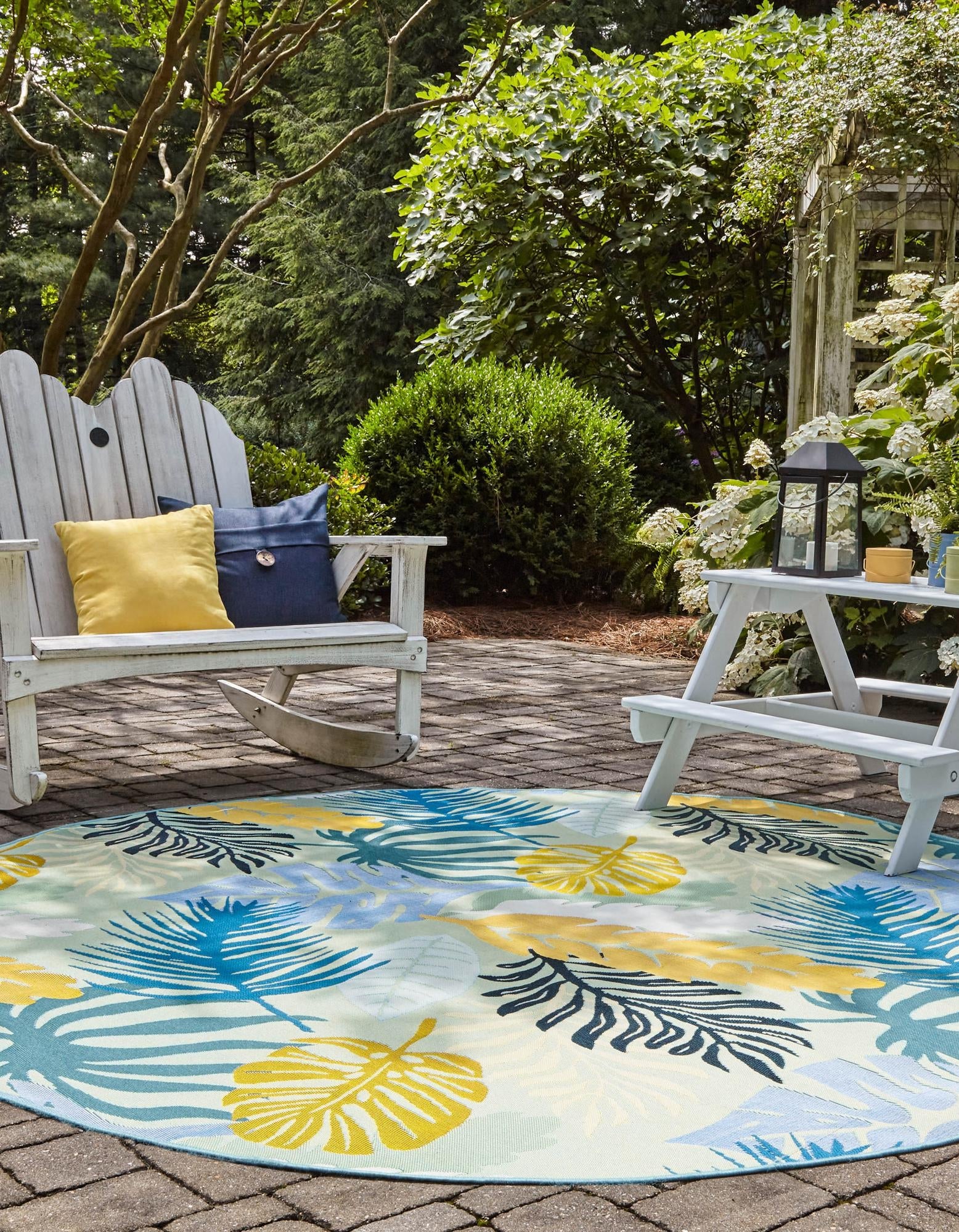 Seaside Blooms Collection Area Rug -  Sunkiss