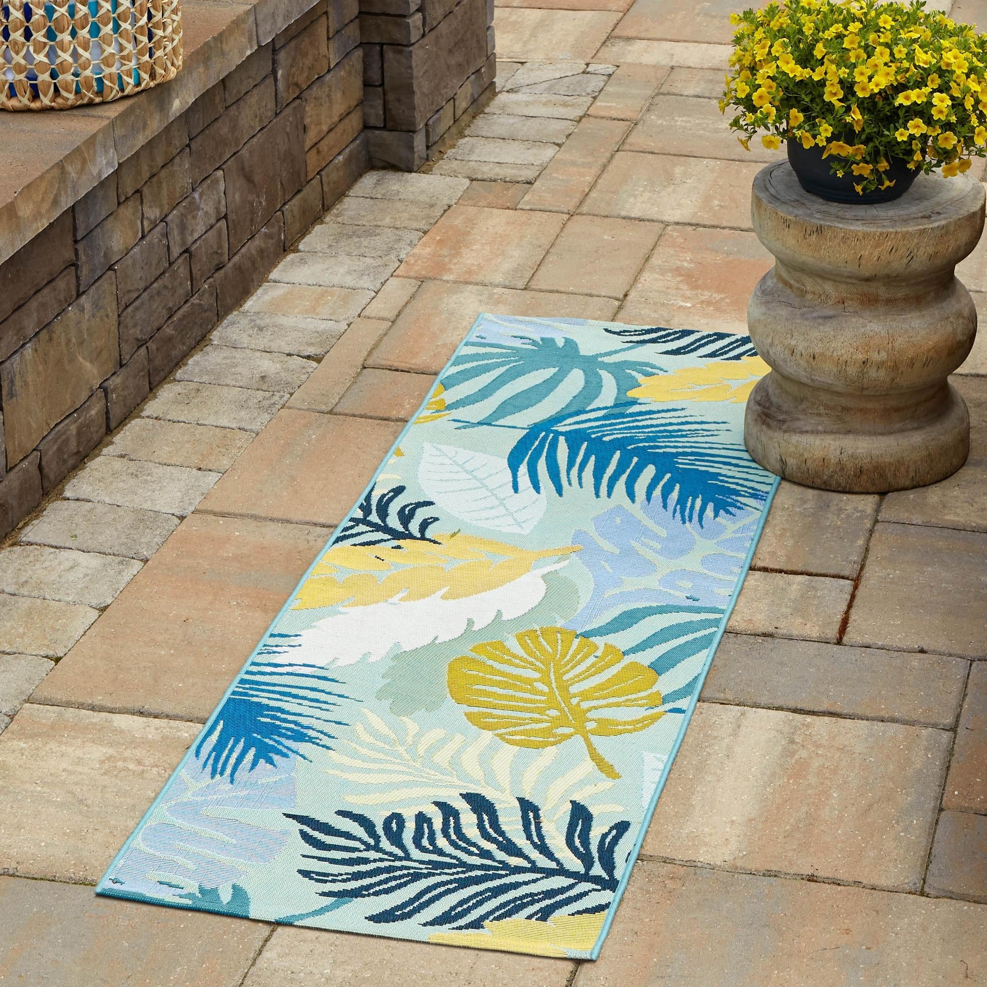 Seaside Blooms Collection Area Rug -  Sunkiss