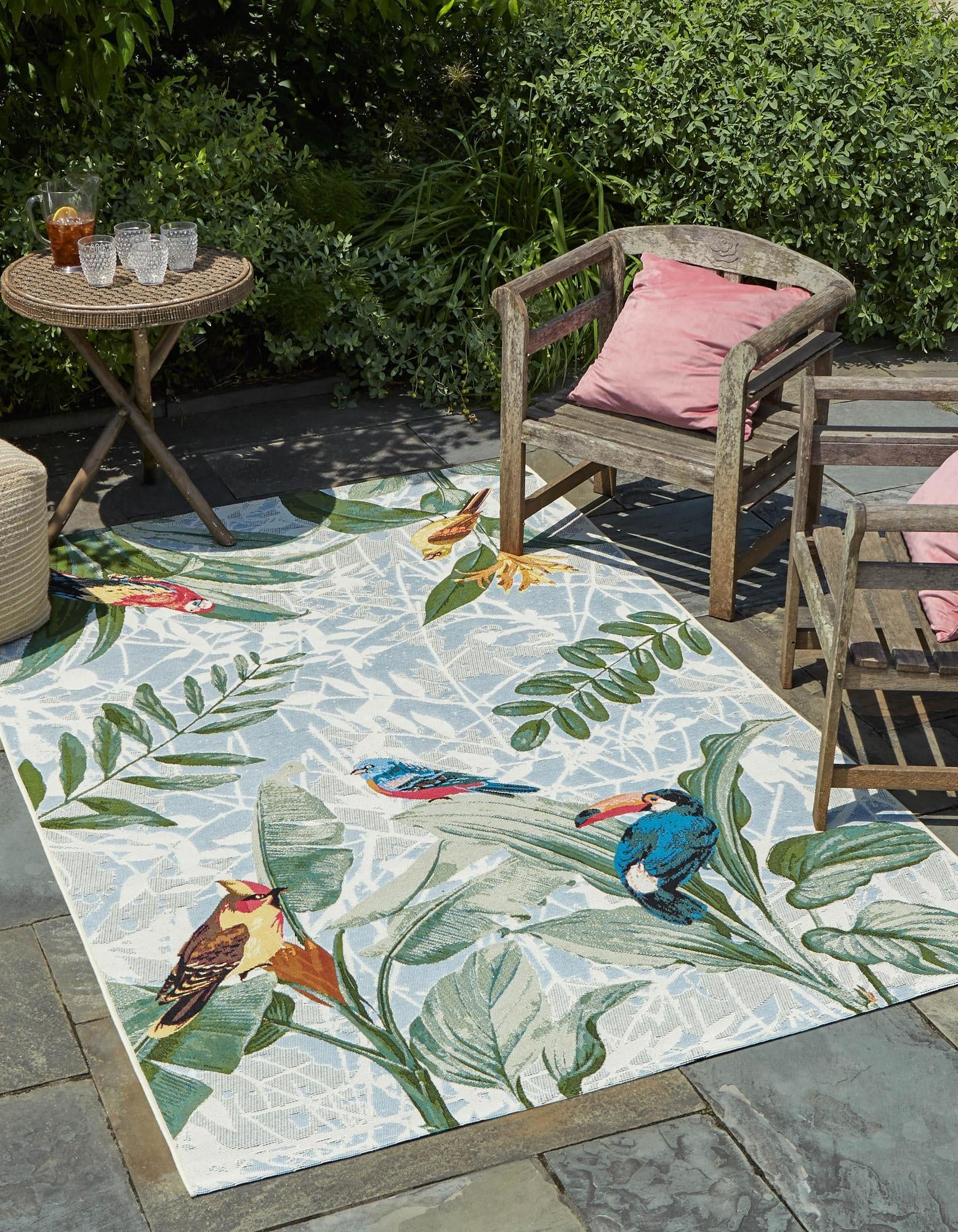 Seaside Blooms Collection Area Rug -  Tropic