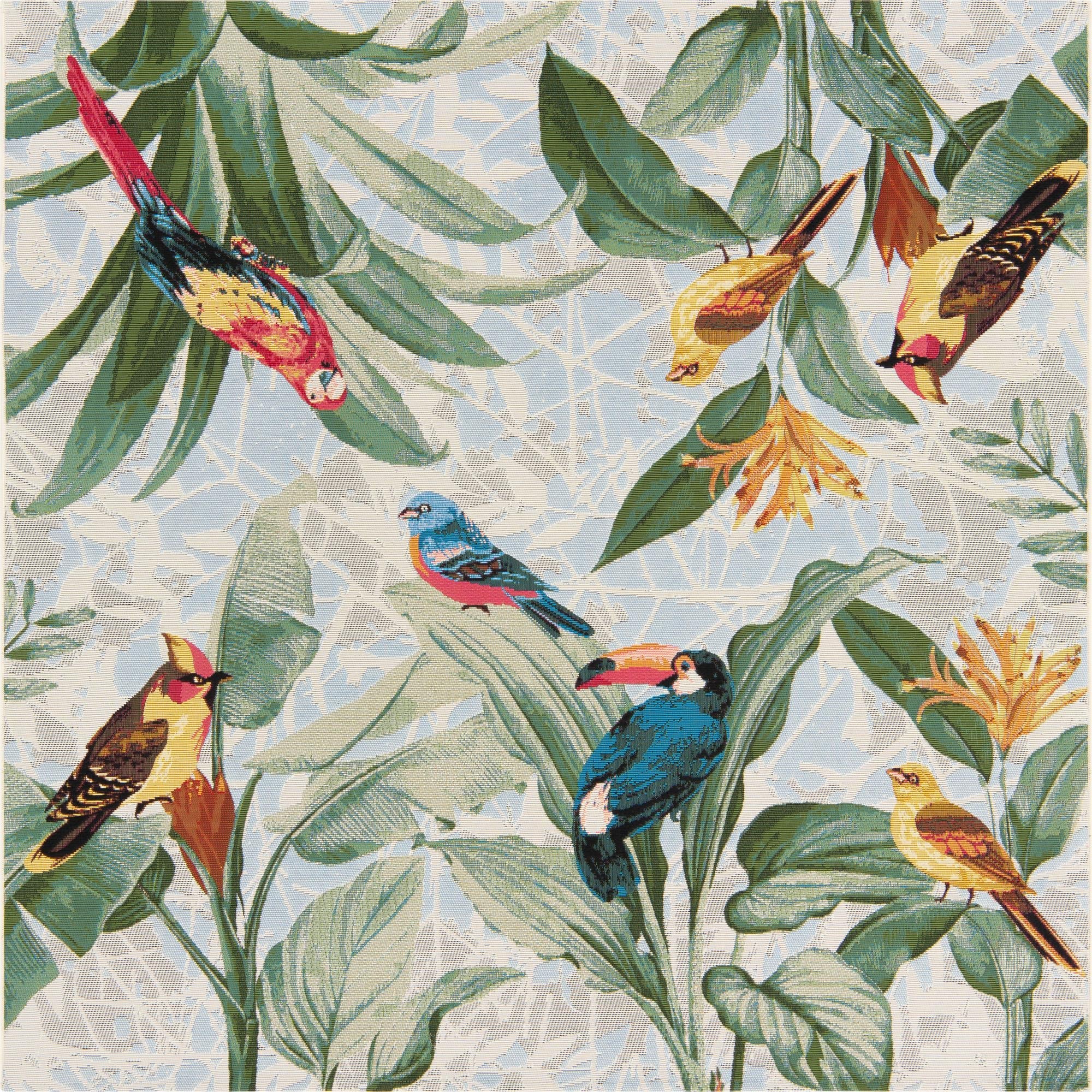 Seaside Blooms Collection Area Rug -  Tropic