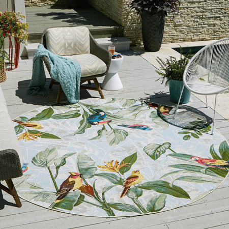 Seaside Blooms Collection Area Rug -  Tropic