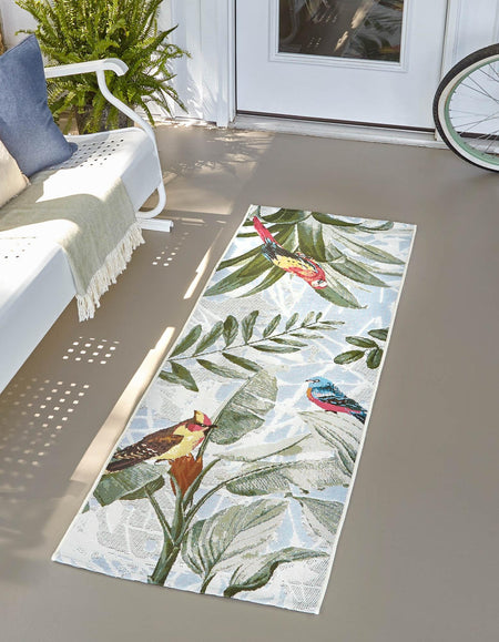 Seaside Blooms Collection Area Rug -  Tropic