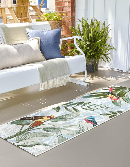 Seaside Blooms Collection Area Rug -  Tropic