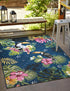 Seaside Blooms Collection Area Rug -  Leaf