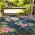 Seaside Blooms Collection Area Rug -  Leaf