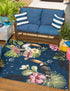 Seaside Blooms Collection Area Rug -  Leaf