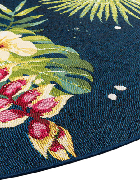 Seaside Blooms Collection Area Rug -  Leaf