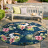 Seaside Blooms Collection Area Rug -  Leaf