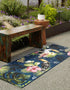 Seaside Blooms Collection Area Rug -  Leaf