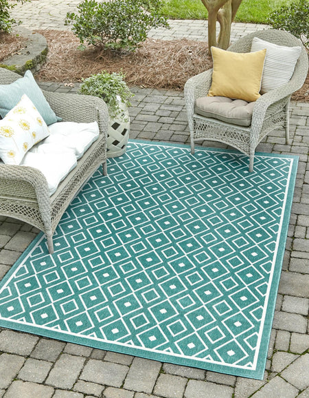 Seaside Lattice Collection Area Rug - Brighton