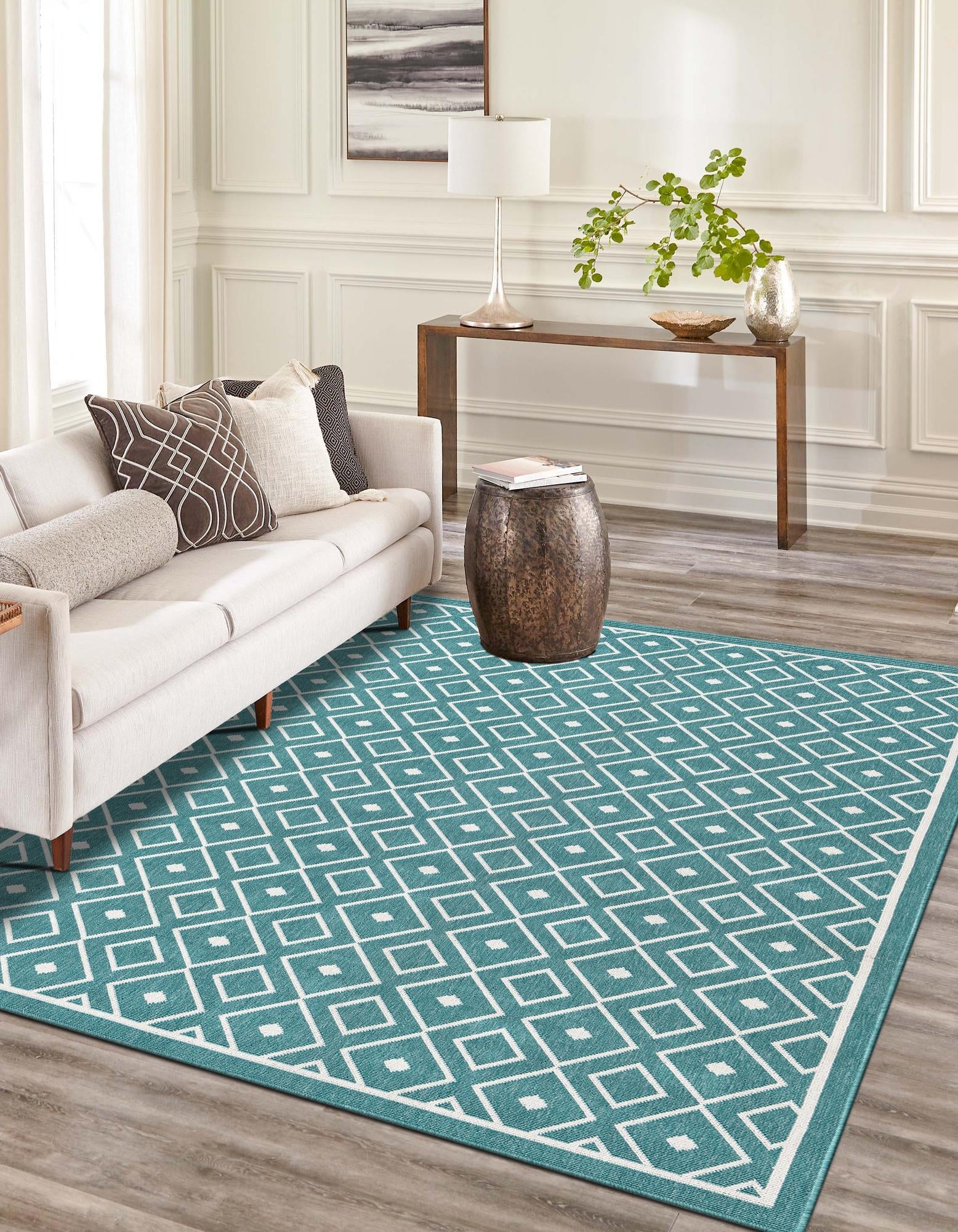 Seaside Lattice Collection Area Rug - Brighton