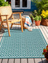 Seaside Lattice Collection Area Rug - Brighton