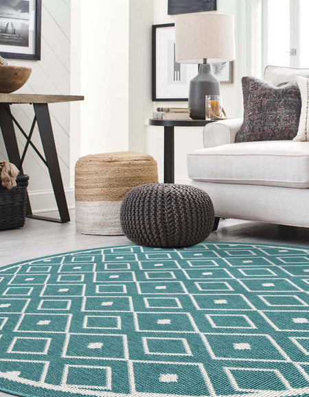 Seaside Lattice Collection Area Rug - Brighton