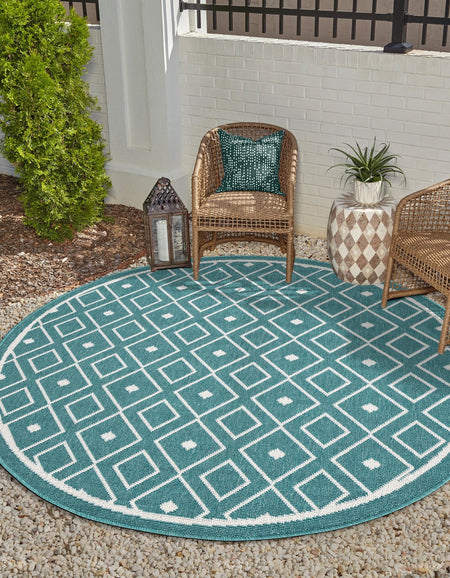 Seaside Lattice Collection Area Rug - Brighton