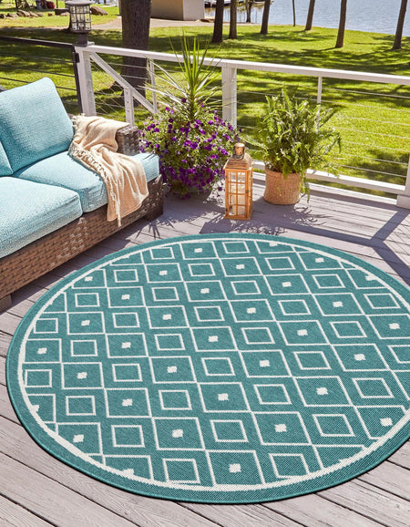 Seaside Lattice Collection Area Rug - Brighton