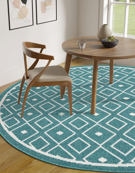 Seaside Lattice Collection Area Rug - Brighton