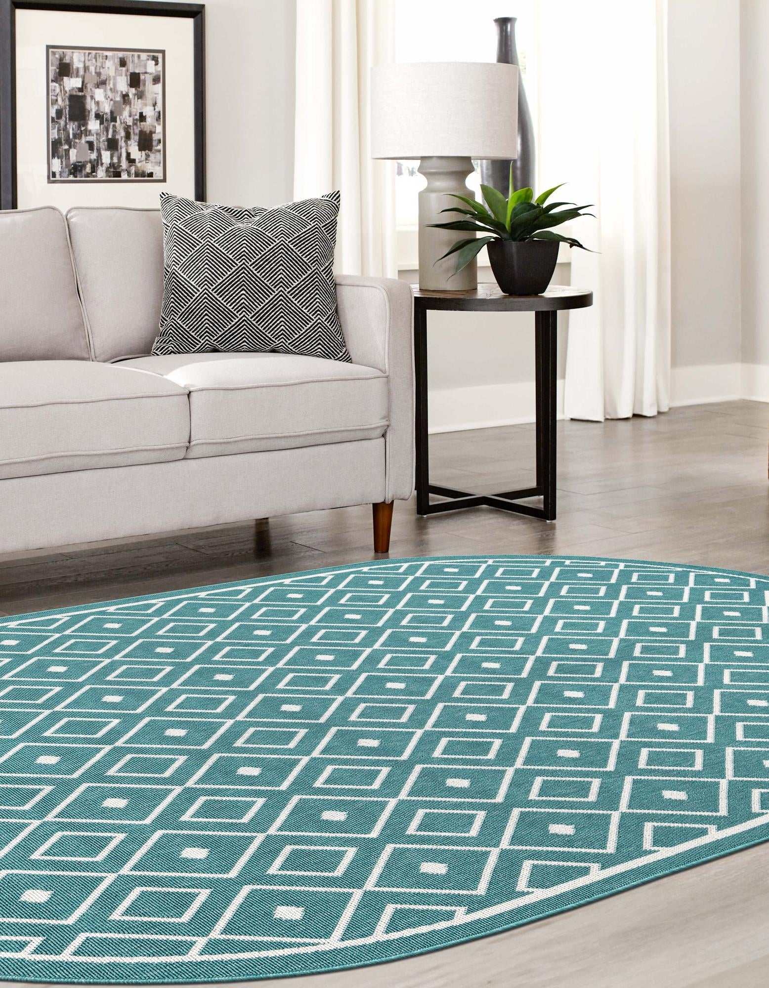 Seaside Lattice Collection Area Rug - Brighton