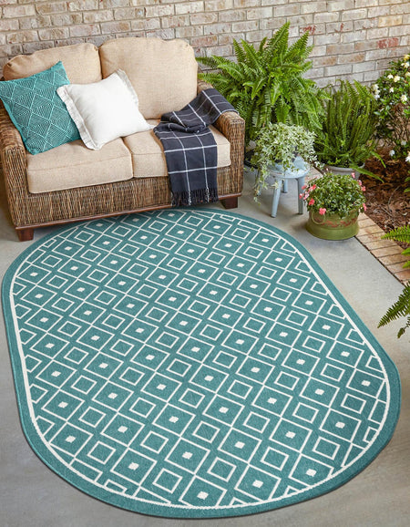 Seaside Lattice Collection Area Rug - Brighton