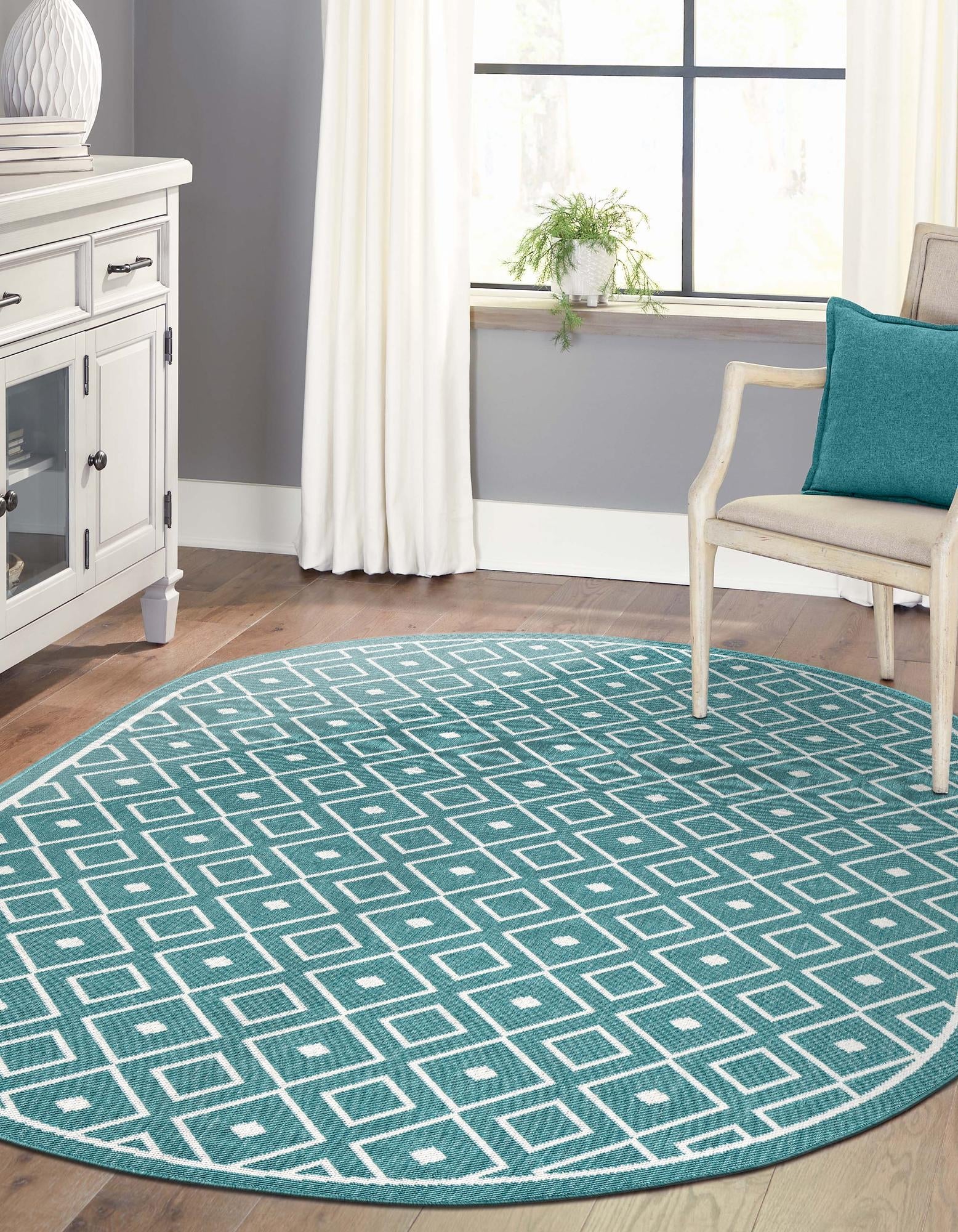 Seaside Lattice Collection Area Rug - Brighton