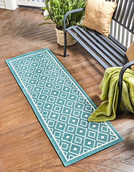 Seaside Lattice Collection Area Rug - Brighton