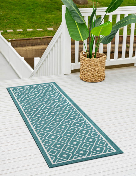 Seaside Lattice Collection Area Rug - Brighton