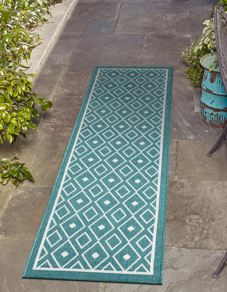 Seaside Lattice Collection Area Rug - Brighton