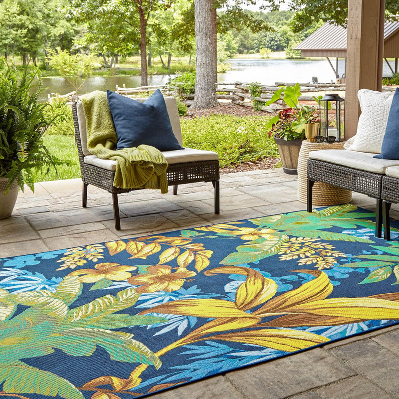 Garden Terrace Escape Collection Area Rug -  Grove Rectangle Multi  lifestyle 15