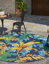 Garden Terrace Escape Collection Area Rug -  Grove Round Multi  lifestyle 22