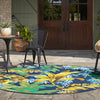 Garden Terrace Escape Collection Area Rug -  Grove Round Multi  lifestyle 86