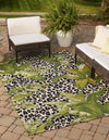 Garden Terrace Escape Collection Area Rug -  Lotus Rectangle Green  lifestyle 2