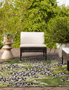 Garden Terrace Escape Collection Area Rug -  Lotus Rectangle Green  lifestyle 3