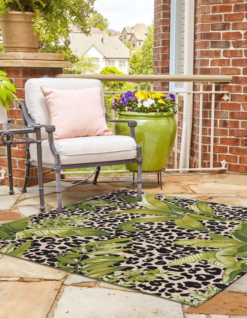 Garden Terrace Escape Collection Area Rug -  Lotus Square Green  lifestyle 26