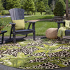 Garden Terrace Escape Collection Area Rug -  Lotus Round Green  lifestyle 87