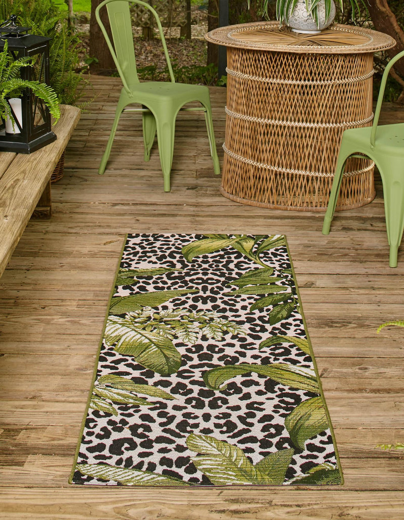 Garden Terrace Escape Collection Area Rug -  Lotus Runner Green  lifestyle 28