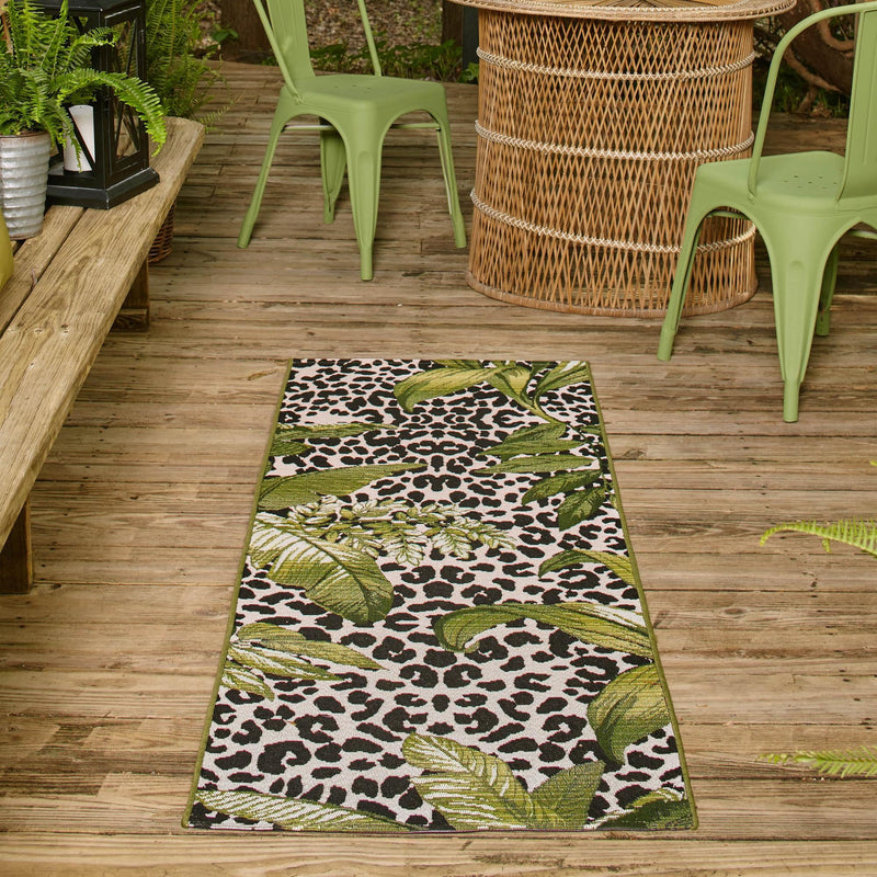 Garden Terrace Escape Collection Area Rug -  Lotus Runner Green  lifestyle 88